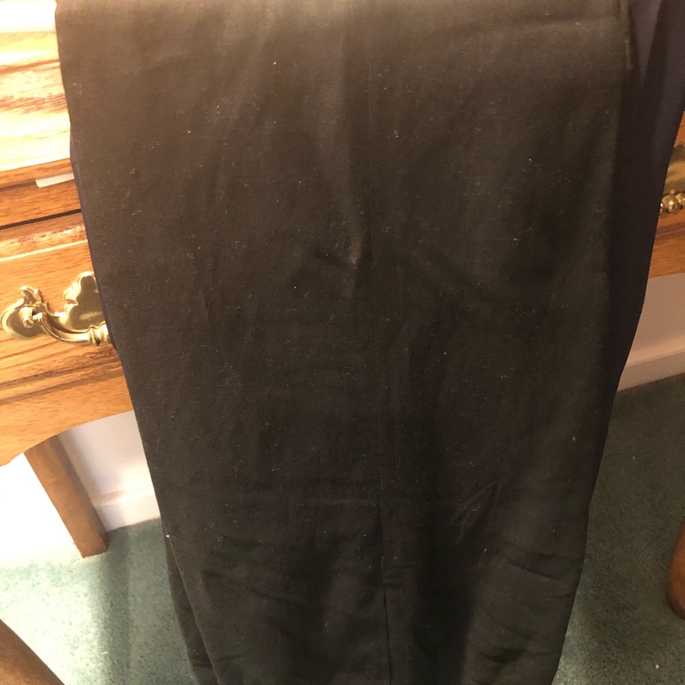 Pants, black, linen, wide leg
